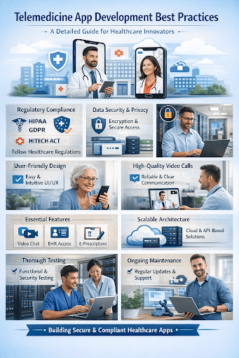 Telemedicine App Development Best Practices: A Detailed Guide for Healthcare Innovators